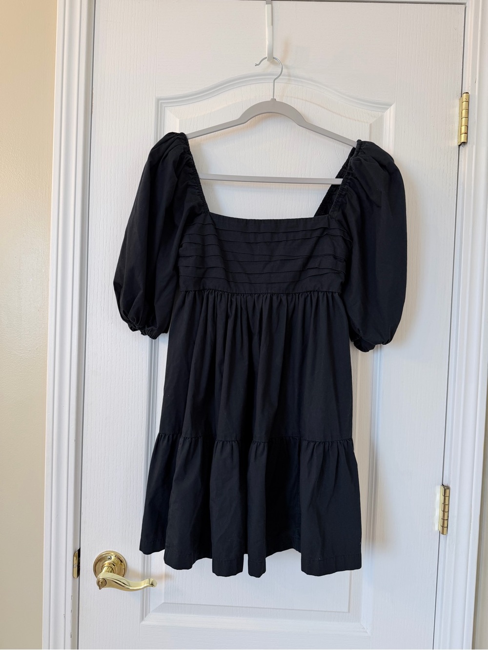 Abercrombie & Fitch Emerson Puff Sleeve Mini Dress Black XXS